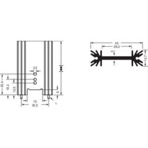 Chladič s pájecími kontakty Fischer Elektronik SK 409 38.1 STS, 45 x 38,1 x 12,7 mm, 7 kW