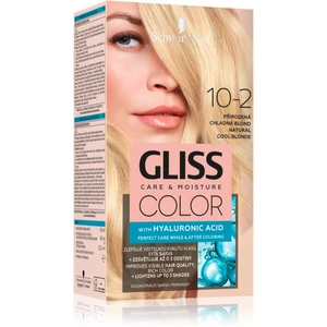 Schwarzkopf Gliss Color permanentní barva na vlasy odstín 10-2 Přirozená chladná blond 2x60 ml