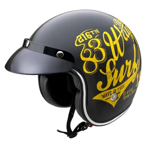 Moto přilba W-TEC Café Racer  3Ways Surf Yellow  M (57-58)