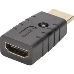 AV, notebook, TV, monitor, TV, přijímač, video EDID emulátor HDMI zástrčka ⇔ HDMI zásuvka Digitus DA-70466 DA-70466, 1 port