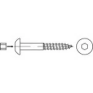 Půlkulaté šrouby do dřeva 8 mm 90 mm ocel 50 ks TOOLCRAFT 159342