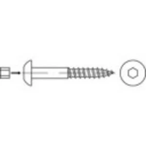 Půlkulaté šrouby do dřeva 10 mm 130 mm ocel 50 ks TOOLCRAFT 159347