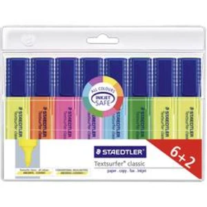 Staedtler zvýrazňovač textu Textsurfer® classic 364 A WP8 8 ks/bal. žlutá, červená, růžová, modrá, tyrkysová, oranžová, zelená, fialová 1 mm, 5 mm 8 k