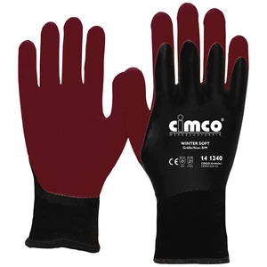 Cimco Winter Soft dunkelrot/schwarz 141243 vinyl pracovné rukavice Veľkosť rukavíc: 11, XXL EN 388  1 pár