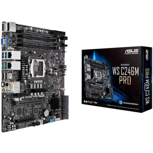 Asus MB WS C246M PRO C246 PCH Základná doska Socket Intel® 1151 Tvarový faktor Micro-ATX Čipová sada základnej dosky Int