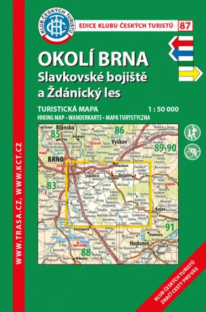 KČT 87 Okolí Brna, Slavkovské bojiště a Ždánický les 1:50 000