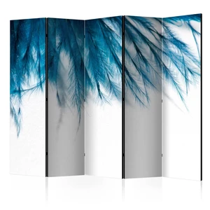 Paraván Sapphire Feathers Dekorhome 225x172 cm (5-dílný)