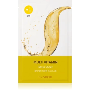 The Saem Bio Solution Multi Vitamin plátenná maska pre rozjasnenie a vitalitu pleti 20 g