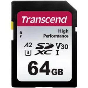 Paměťová karta SDXC, 64 GB, Transcend 330S TS64GSDC330S, Class 10, UHS-I, UHS-Class 3, výkonnostní standard A2