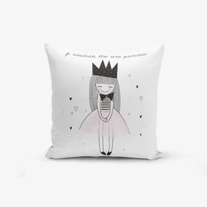 Obliečka na vankúš s prímesou bavlny Minimalist Cushion Covers Je Noudrais Etre Une Princesse, 45 × 45 cm