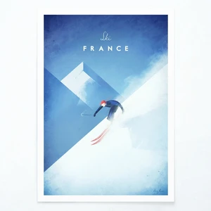 Plagát Travelposter Ski France, A2