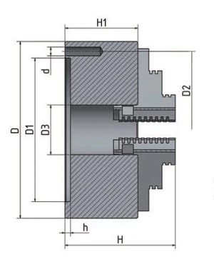 OPTIMUM 4-čelisťové sklíčidlo s centrickým upínáním o 160 mm