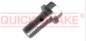 QUICK BRAKE Šroub dutý, upevňovací M10x1.5, délka 28,1 mm, tzv. banjo šroub, na brzdy