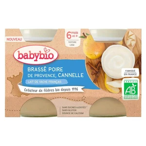 BABYBIO Brassé hruška skořice 2 x 130 g