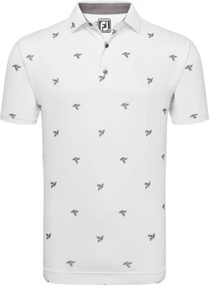 Footjoy Thistle Print Lisle White XL Polo-Shirt