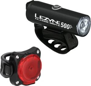 Lezyne Classic Drive 500+/Zecto Drive 200+ Pair Satin Black/Black Front 700 lm / Rear 200 lm Przedni-Tylny Oświetlenie rowerowe