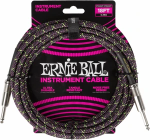 Ernie Ball Braided Instrument Cable Straight/Straight 5,5 m Gerade Klinke - Gerade Klinke Instrumentenkabel