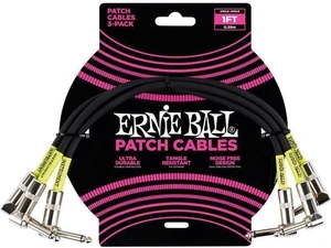 Ernie Ball P06075 30 cm Lomený - Lomený Patch kabel