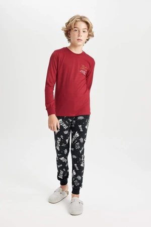 DEFACTO Boy Printed Long Sleeve Pajama Set