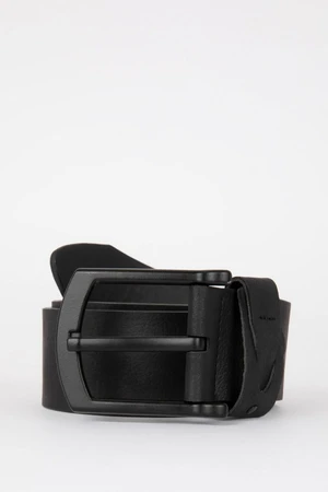 DEFACTO Men&#39;s Faux Leather Wide Jean Belt