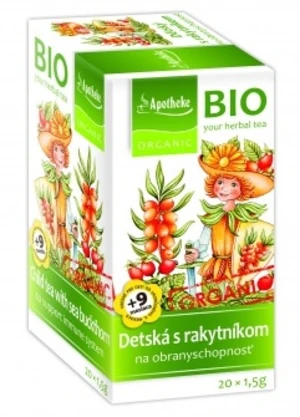 APOTHEKE Bio Selection detský čaj s rakytníkom 20 x 1.5 g