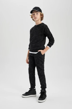 DEFACTO Boy's Waist Tie Elastic Leg Pocket Jogger Sweatpants