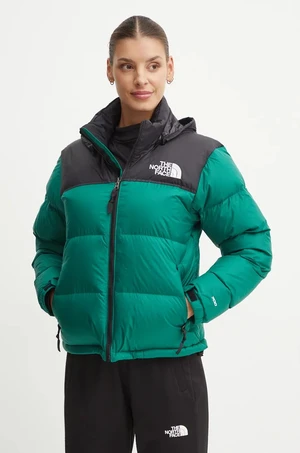 Páperová bunda The North Face 1996 Retro Nuptse dámska, zelená farba, zimná, NF0A3XEONL11