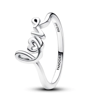 Pandora Romantický strieborný prsteň Love Moments 193058C00 56 mm