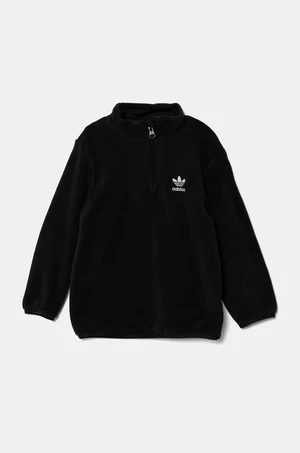 Kojenecká fleecová mikina adidas Originals POLAR FLEECE HZ černá barva, IW1010