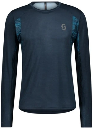 Scott Shirt Trail Run Midnight Blue/Atlantic Blue L Camiseta para correr de manga larga