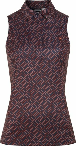 J.Lindeberg Dena Print Sleeveless Golf Ketchup Bridge Monogram XL Polo košeľa