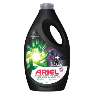 ARIEL +Revitablack Tekutý prací gel 34 praní 1,7 l