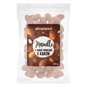 ALLNATURE Mandle v čokoládě s kakaem 100 g