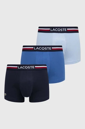 Boxerky Lacoste 3-pak pánske, tmavomodrá farba