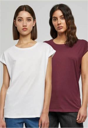 Women's T-shirtUrban Classics - 2 packs white/cherry