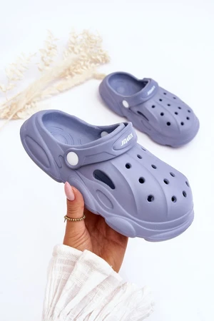 Dětské pěnové pantofle Crocs Modre Cloudy