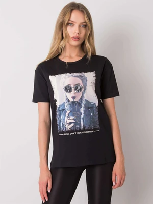 Black women's cotton t-shirt