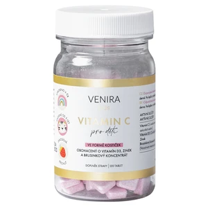 VENIRA Kids vitamín C pre deti jahoda 120 cmúľacích tabliet