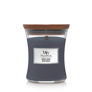 WoodWick Vonná sviečka váza strednej Indigo Suede 275 g