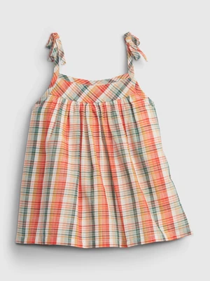 GAP Dětský top sleeveless ruffle woven - Holky