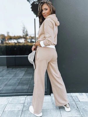 Women's tracksuit SANELIS light beige Dstreet