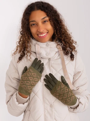 Khaki Winter Smartphone Gloves