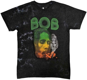 Bob Marley Camiseta de manga corta Smoke Gradient Unisex Dip-Dye on Grey M