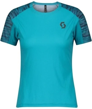 Scott Trail Run Breeze Blue/Dark Purple L Tricou cu mânecă scurtă pentru alergare