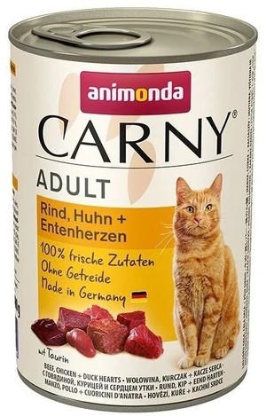 Animonda Carny Cat Hovädzie / Kurča / Kačacie srdce - 400g