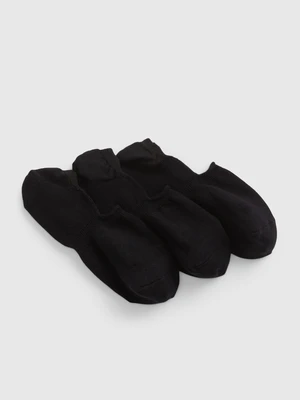 Set of three pairs of men's invisible socks in black GAP