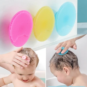 Silicone Soft Baby Hair Washing Brush Bath Head Massage Brushes Scalp Comb Kids Newborn Bath Wipe Washing Hair Tools