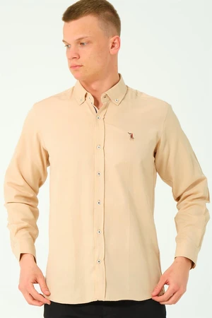 G674 DEWBERRY MEN'S SHIRT-BEIGE-2