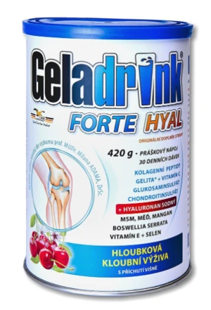 GELADRINK FORTE HYAL práškový nápoj višeň 420 g