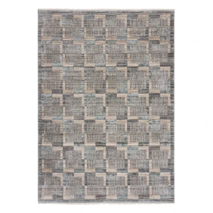 Szary/beżowy dywan 80x155 cm Evelyn Blocks – Flair Rugs